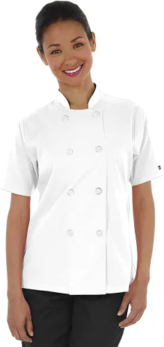 Vista 7 de Abrigo de chef ligero para mujer (XS-3X, 9 colores)