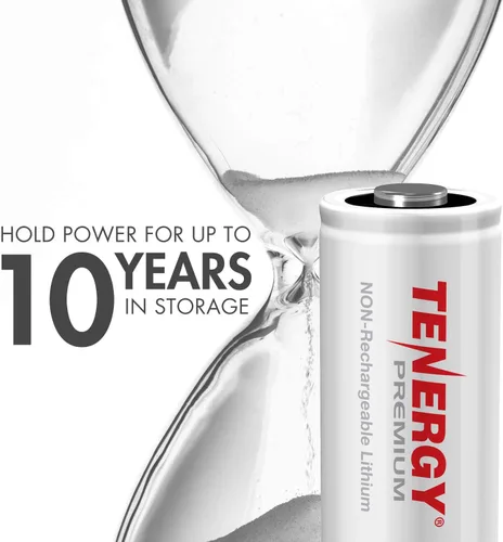 Vista 3 de Tenergy Paquete de 12 baterías de litio CR123A de 3 V no recargables, 1600 mAh para cámaras Arlo, baterías de litio fotográficas, cámaras