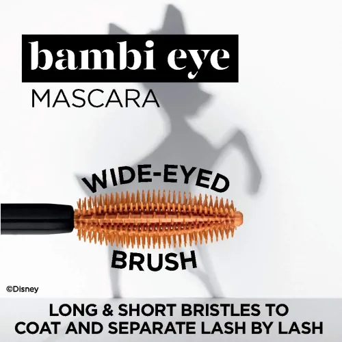 Vista 3 de L'Oréal Paris Cosmetics Bambi Eye - Máscara lavable para ojos, volumen duradero, negro, 0.28 onzas líquidas Lavable negro