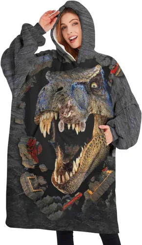 Vista 14 de Wearable Oversized Blanket,Sherpa Blanket Hoodie with Super Pockets,Super Warm Fuzzy Pullover for Women & Men