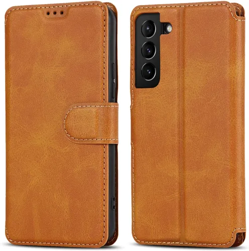 Vista 18 de QLTYPRI Para Samsung Galaxy A14 Case Premium PU Leather Simple Wallet Case [Ranuras para tarjetas] [Soporte manos libres] [Cierre magnético] Funda