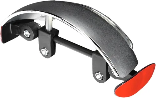 Vista 5 de Estink Espejo retrovisor holográfico, espejo retrovisor de motocicleta cromado 180 ultra gran angular, montaje central universal, solo montaje