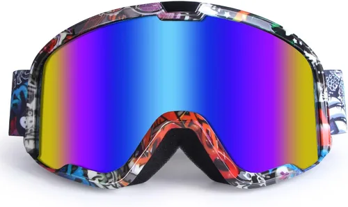 Vista 10 de Gafas de motocicleta para hombres y mujeres, gafas de motocross, de ATV, gafas para montar, gafas de viento, gafas de visión amplia, gafas