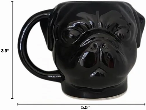 Vista 8 de Taza de café en forma 3D - Regalo de lujo para los amantes de los pug