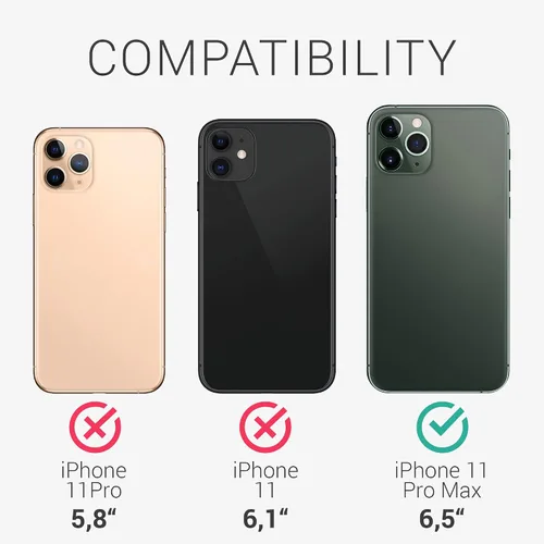 Vista 5 de kwmobile Funda compatible con Apple iPhone 11 Pro Max - Funda protectora de silicona TPU suave y delgada, color azul báltico