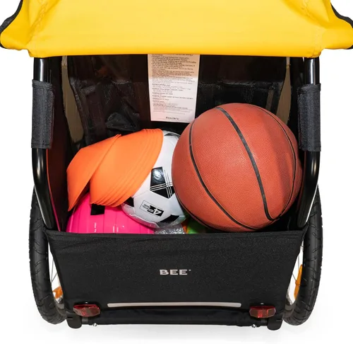 Vista 2 de Burley Bee, Remolque para Bicicleta de 1 y 2 Asientos, Ligero, Remolque Solo para Bicicletas de Niños