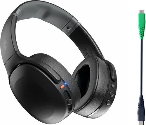 Vista 7 de Skullcandy Crusher Evo - Auriculares inalámbricos Bluetooth con cable de carga USB-C adicional, graves multisensoriales, aislamiento de ruido