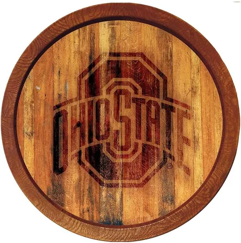 Vista 101 de The Fan Brands NCAA Alabama Crimson Tide: "Faux" - Letrero de barra del equipo deportivo, decoración para el hogar, dormitorio, garaje, oficina