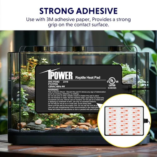 Vista 4 de iPower Almohadilla térmica de reptiles de 4 x 7 pulgadas y termostato digital de calor para mascotas anfibias