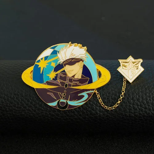 Vista 6 de Anime Jujutsu Kaisen Enamel Pins - Jujutsu Kaisen Character Figure Cosplay Lapel Pin Metal Brooches Badges Gifts for Fans