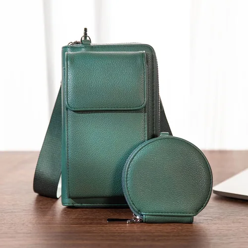 Vista 7 de Montana West Monedero pequeño cruzado para teléfono celular para mujer, con bloqueo RFID, cartera para teléfono celular