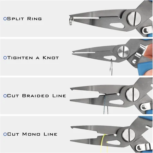 Vista 4 de KastKing Intimidator Fishing Pliers, Corrosion Resistant Polymer Coated Fishing Tools, Tungsten Carbide Cutters, Saltwater Resistant Fishing Gear