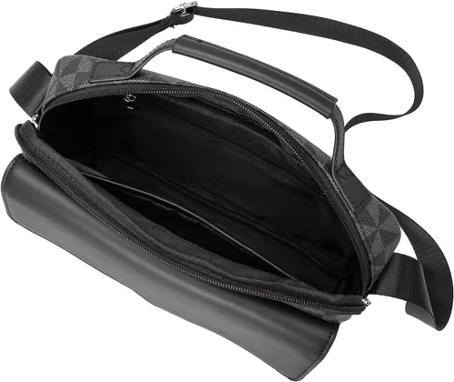 Vista 4 de XIKIBEA Bolso cruzado para hombre, bolso de hombro para hombre para ir al trabajo, bolso de viaje Bolso de trabajo para hombre pequeño