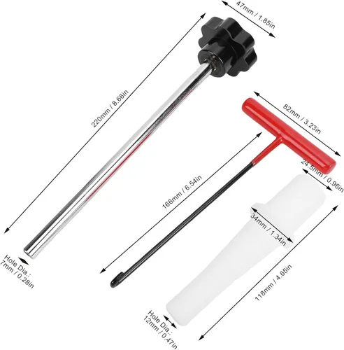 Vista 7 de Valve Core Replacement Tool Set, Steel Construction with ABS Handle, Includes Installation Pusher and Extractor, for Car, Truck, and Motorcycle Tires