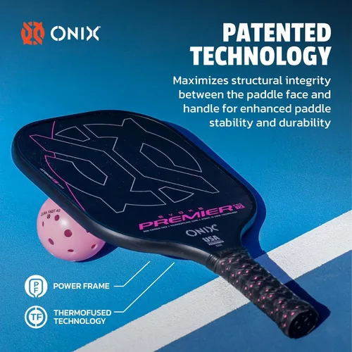 Vista 4 de Onix Carbon Fiber Surface Medium-Weight Premium Perforated Grip One-Piece Construction Pickleball Paddle
