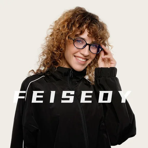 Vista 2 de FEISEDY Gafas de luz azul ovaladas vintage para mujeres y hombres, elegantes y ligeras de los años 90, anteojos falsos Nerd Y2k marco B0242