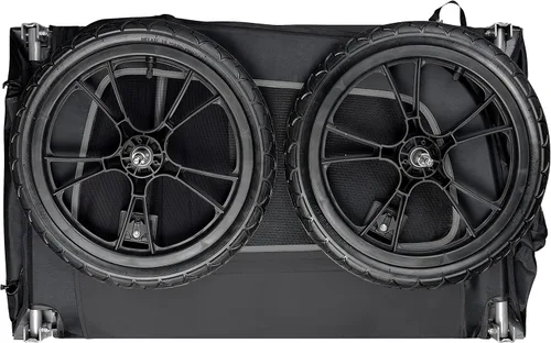 Vista 7 de Retrospec Rover Waggin' - Remolque de bicicleta para mascotas, para perros pequeños y medianos, marco plegable con ruedas de 16 pulgadas
