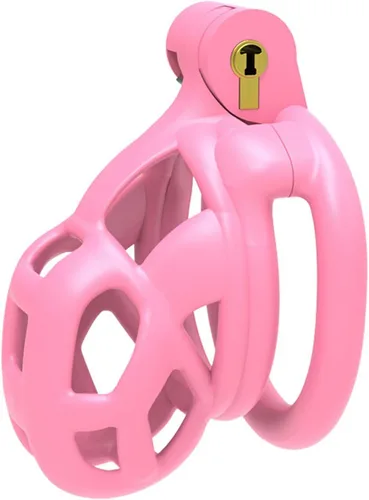 Vista 8 de Dispositivo de castidad masculina de resina 2.0, dispositivo de castidad masculina con 4 anillos para el pene, jaula de castidad ligera para hombre