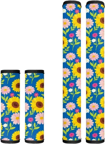 Vista 14 de Juego de 4 fundas protectoras de repuesto para manija de puerta de refrigerador con temática de té de la tarde para microondas, horno, refrigerador