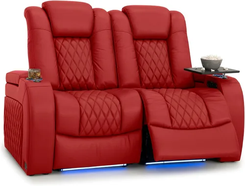 Vista 57 de Seatcraft Asiento de cine en casa Diamante Marrón Reclinable Individual