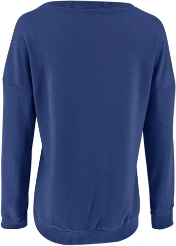 Vista 4 de Minclouse Sudaderas casuales de manga larga con cuello redondo para mujer, ajuste holgado, básica, ligera, sin botones