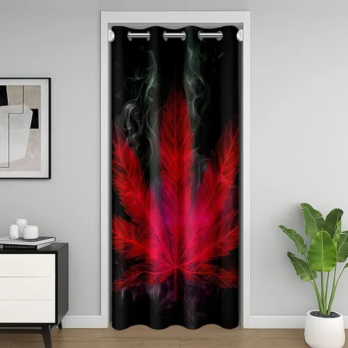 Vista 26 de Erosebridal Cortina de puerta de teñido anudado, cortina opaca bohemia, cortina exótica abstracta en espiral, elegante cortina hippie para puerta