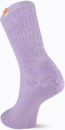 Vista 3 de Merrell Calcetines Cloud Crew para hombre y mujer, paquete de 1 par, ultra suaves, acolchados, cómodos, para trabajo y recuperación deportiva