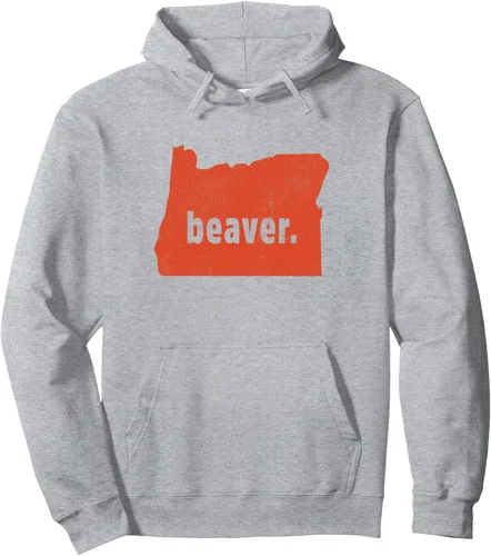 Vista 3 de Oregon State Nickname "Beaver" [Distressed] Sudadera con capucha, Negro