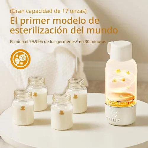 Vista 5 de Snow Bear Calentador de biberones portátil para viajes, calentamiento rápido en 2.5 minutos para leche materna, batería de 10200 mAh con pantalla