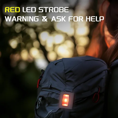 Vista 7 de Molrebe Paquete de 2 luces de correr con clip, luces LED de seguridad magnéticas recargables con luz estroboscópica roja, impermeable, carga USB