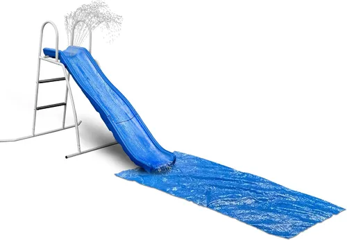 Vista 6 de XDP Recreation - Tobogán de ondas de agua de 6 pies con aspersor ajustable integrado, independiente con almohadilla de tierra y extensión