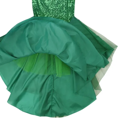 Vista 7 de FEESHOW Falda larga de lentejuelas brillantes para mujer, disfraz de Halloween, cola de sirena