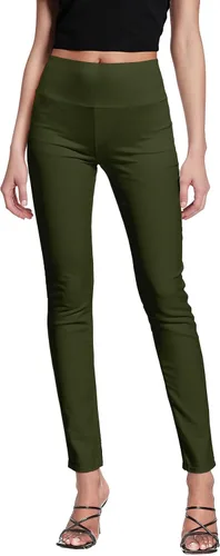 Vista 9 de Hybrid & Company Pantalón súper cómodo elástico con cintura elástica completa, estilo pull-on, de sarga Millennium Negro