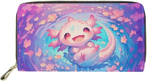 Vista 8 de FOR U DESIGNS Cartera larga con cremallera alrededor de las mujeres de la PU del teléfono del embrague de la tarjeta del, Mariposa estética arco iris
