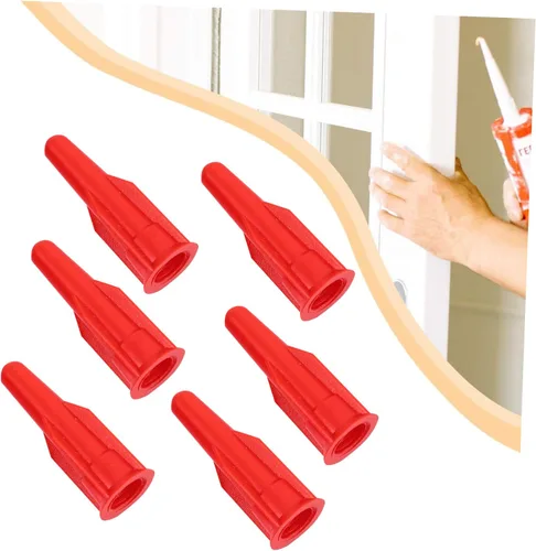 Vista 4 de Uonlytech 20 piezas Funda protectora de silicona removedor de calafateo tapas de botella de silicona Accesorios rojos Herramienta de acabado