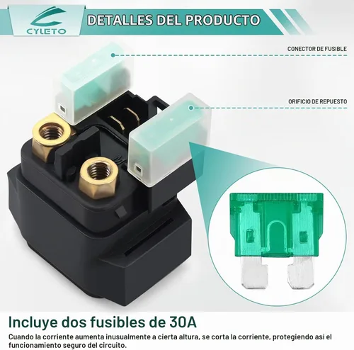 Vista 4 de Bruin 350 Relé solenoide de arranque para Yamaha Rhino 660 450 Raptor 660