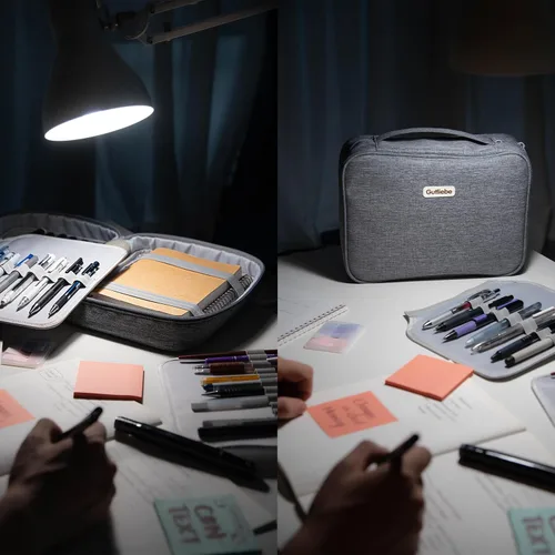 Vista 7 de Estuche organizador grande para lápices, tamaño XXL, capacidad extra grande, multifuncional, impermeable, portátil, para artistas, oficina, funda