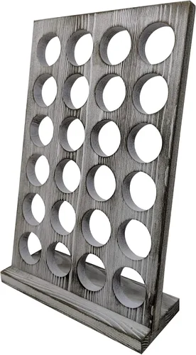 Vista 3 de Gianna's Home Soporte rústico de madera envejecida para cápsulas de café para K-Cups, capacidad de 24 (color blanco rústico)