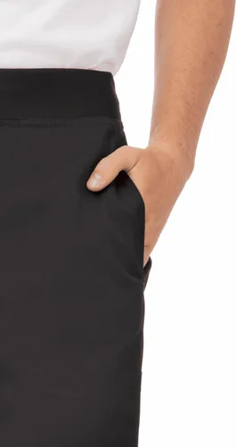 Vista 4 de Chef Works Pantalones de chef ligeros y delgados para hombre Negro
