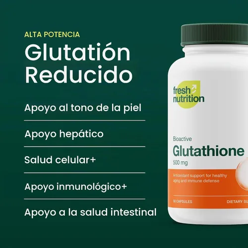 Vista 3 de Suplemento de glutatión - Reducción de glutatión verificada con ADN más