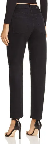 Vista 2 de Pistola Nico - Jeans de pierna recta y cintura alta para mujer, Forro plateado