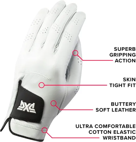 Vista 4 de PXG Guantes de golf para hombres jugadores guante para golfista diestro guante para golfista zurdo de piel Cabretta