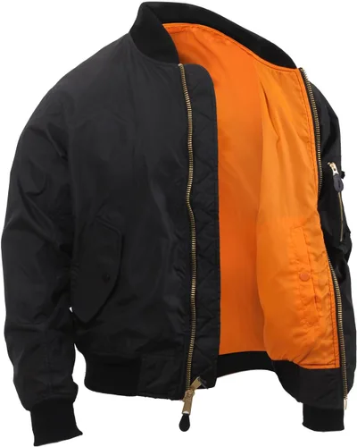 Vista 5 de Rothco Lightweight Enhanced Nylon MA-1 Flight Jacket Bomber Style Spring Fall Coat