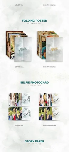 Vista 3 de EPEX Bipolar Pt.2 Prelude of Love 2nd EP Album Lover Ver 1p Poster On Pack+132p PhotoBook+2p Selfie+Story Paper+StudentCard+1p Message+Post+1p