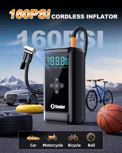 Vista 3 de 7000A Jump Starter with Air Compressor Car Jumper Starter Portable 7000A with Eva Bag
