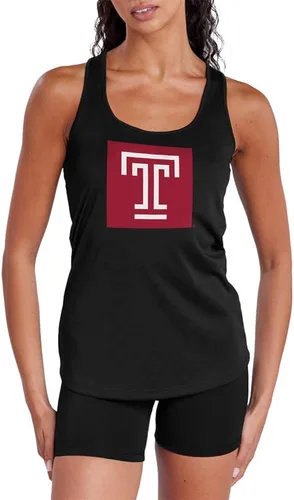 Vista 177 de Camiseta deportiva sin mangas oficial de NCAA Collegiate para mujer, con espalda cruzada, colección con logotipo primario