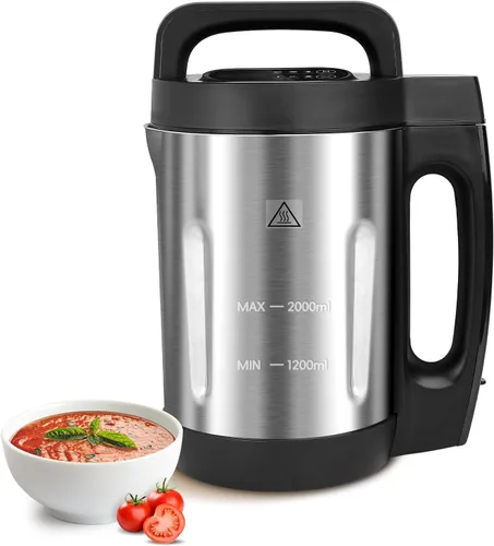 Vista 14 de Fabricante de sopa Potlimepan 1.6 L, Multifunción 4 en 1 y licuadora de sopa y batidos con panel de control inteligente, fabricante de sopa caliente