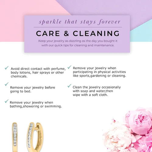 Vista 6 de La Joya Lab Grown Small Diamond Hoop Earrings for Women 18-14 CT 925 Sterling Silver Huggie Earrings The Ideal Pair of Womens Diamond Earrings To