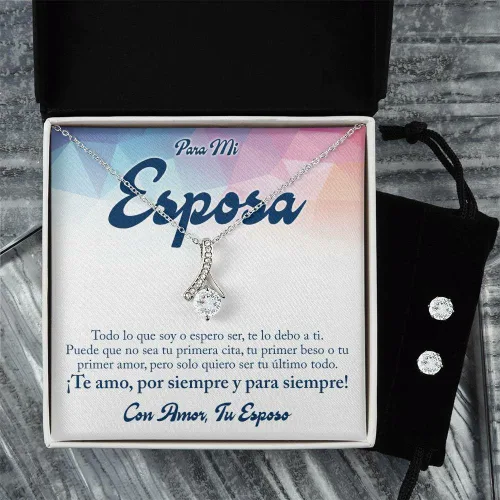 Vista 4 de Regalos Para Mi Esposa - Cadenas De Plata 925 Para Mujer, Cosas Personalizadas Para Parejas, Medallas De Oro 14k Para Mujer, Detalles Por San