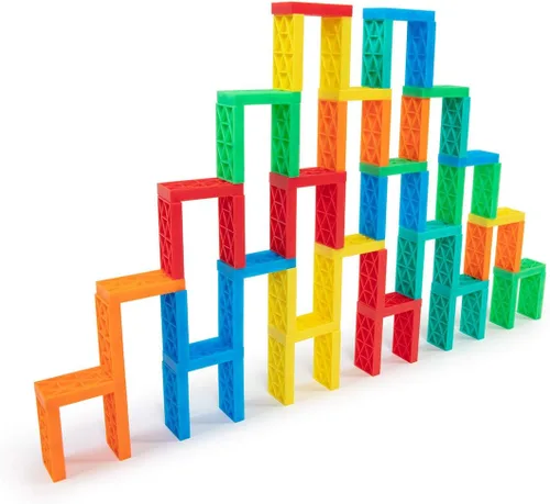 Vista 3 de Bulk Dominoes Kit de dominó cinético Juego de dominó, juguetes pequeños STEM STEAM, juegos familiares para niños, juguetes y juegos para niños